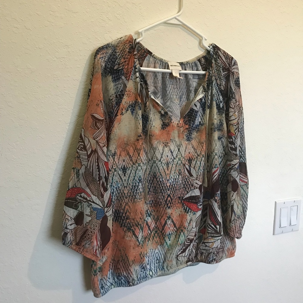 Chico’s floral lightweight blouse! Size 1 (small)
